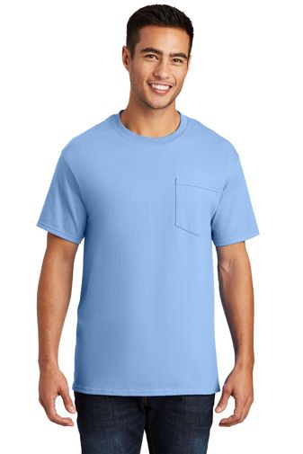 Port & Company Essential Adult Unisex 6.1 oz 100% Cotton With Pocket T-shirt